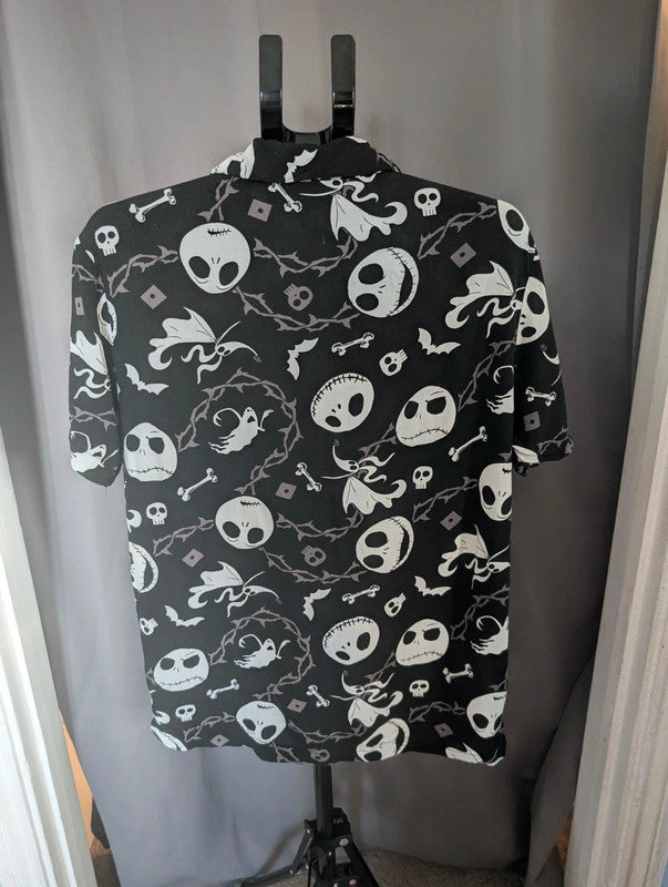Disney The Nightmare Before Christmas Shirt Jack Skellington Black Medium M 12 14