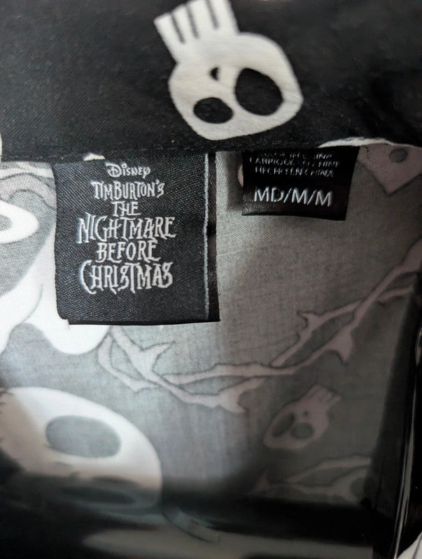 Disney The Nightmare Before Christmas Shirt Jack Skellington Black Medium M 12 14