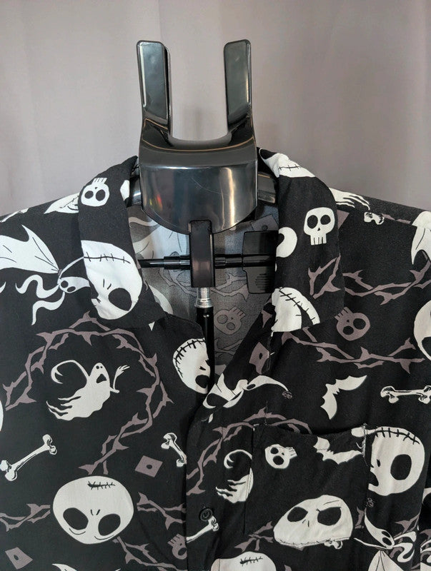 Disney The Nightmare Before Christmas Shirt Jack Skellington Black Medium M 12 14
