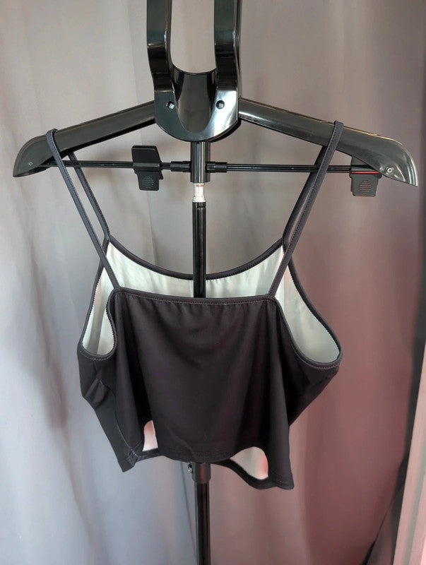Gothic Grunge Crop Tops Bundle Black Mesh Tribal Butterfly Cross Cami Set UK 12 16