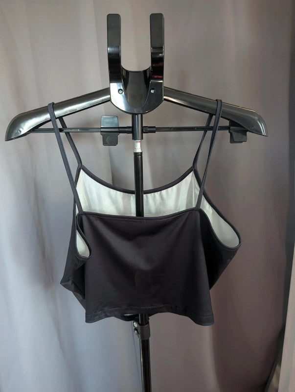 Gothic Grunge Crop Tops Bundle Black Mesh Tribal Butterfly Cross Cami Set UK 12 16