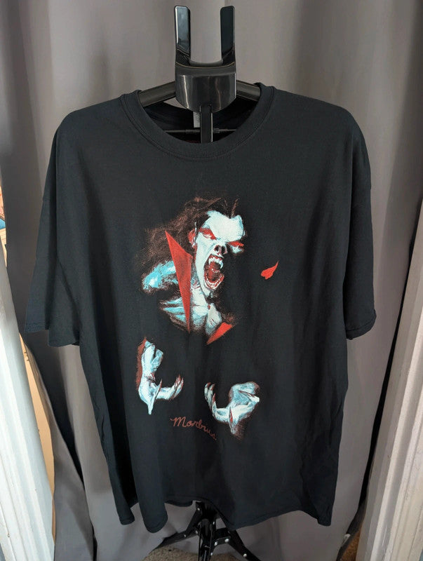 Marvel Morbius Vampire Graphic T Shirt Black 2XL Gildan Heavy Cotton