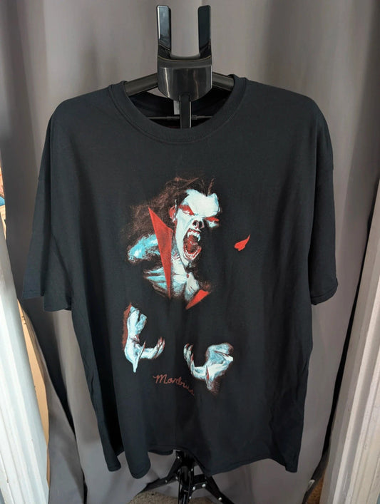 Marvel Morbius Vampire Graphic T Shirt Black 2XL Gildan Heavy Cotton