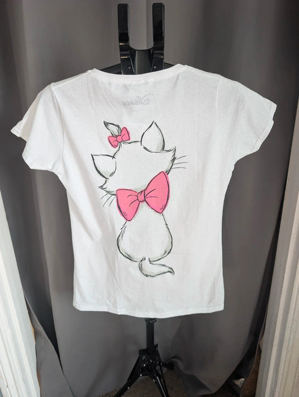 Disney Aristocats Marie Cat Graphic T Shirt White Medium Fruit Of The Loom