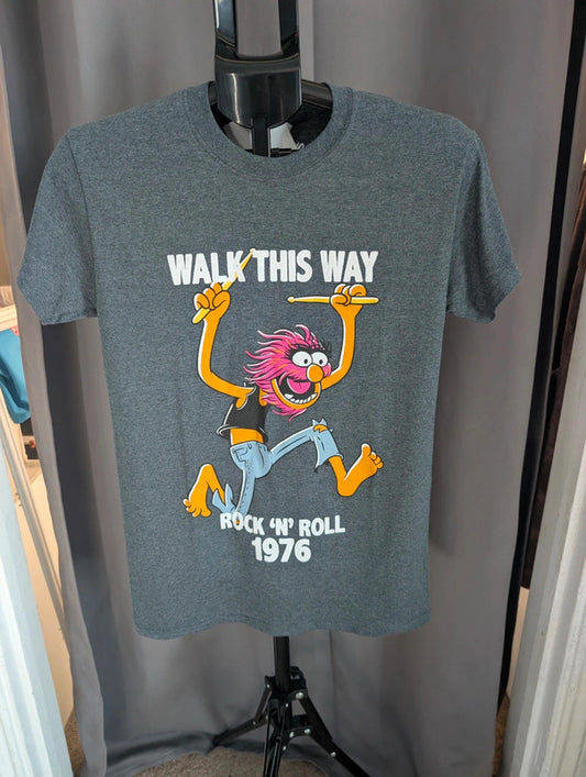 Disney The Muppets Animal Graphic T Shirt Grey Small Gildan Heavy Cotton