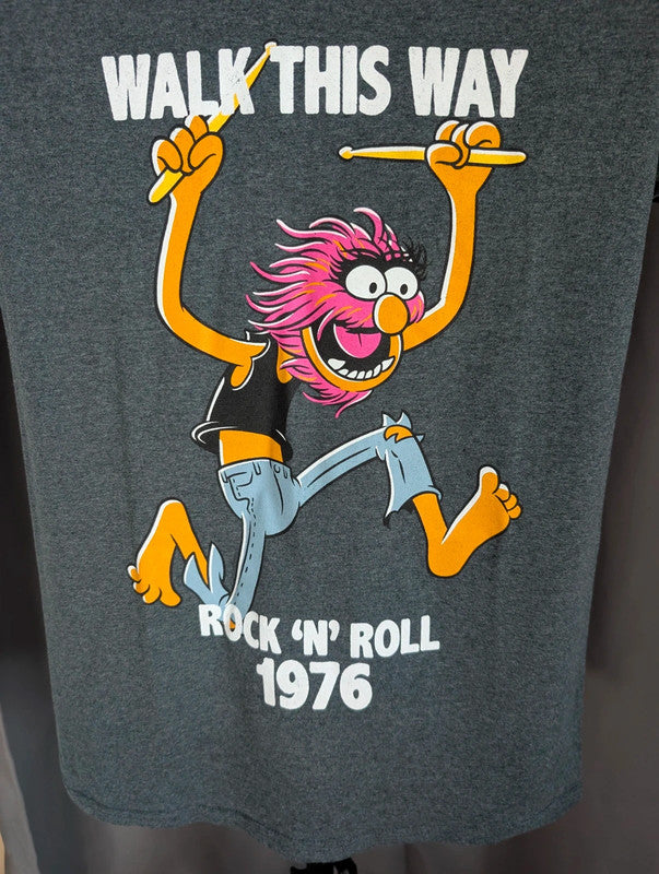 Disney The Muppets Animal Graphic T Shirt Grey Small Gildan Heavy Cotton