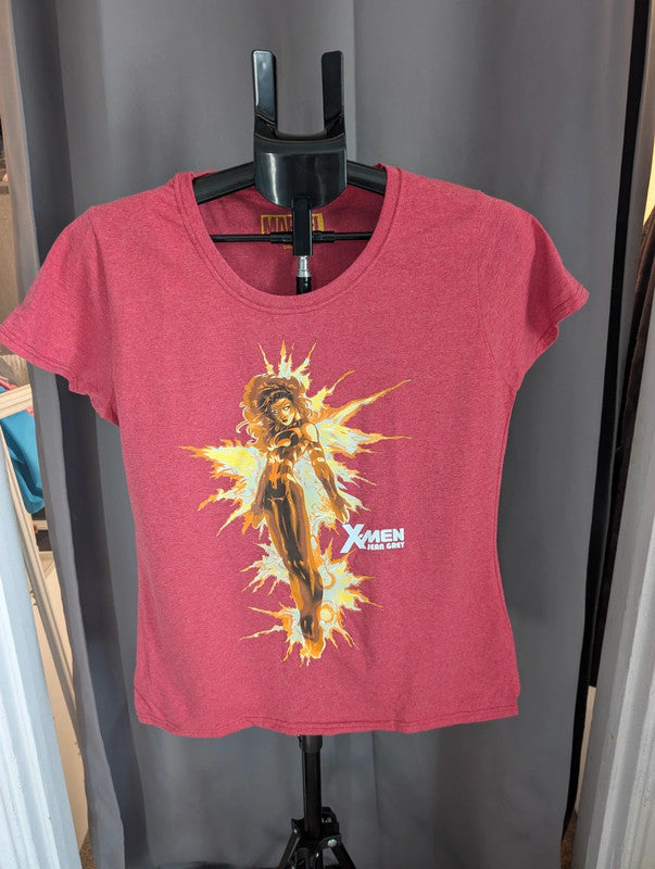 Marvel X-Men Jean Grey Graphic T Shirt Pink Red Large Fruit Of The Loom Large