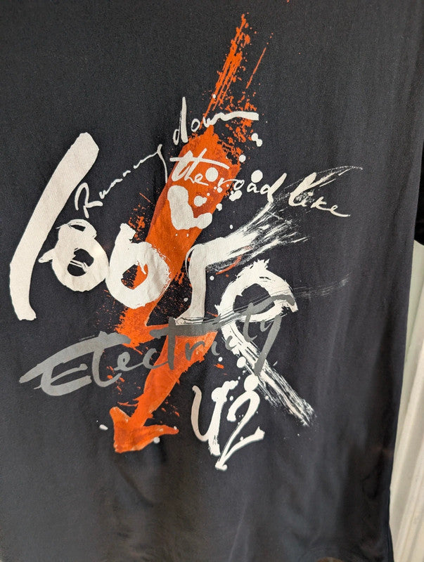 Official U2 Band T Shirt Vintage 2009 360 Tour Edun Live Black Graphic Print XXL