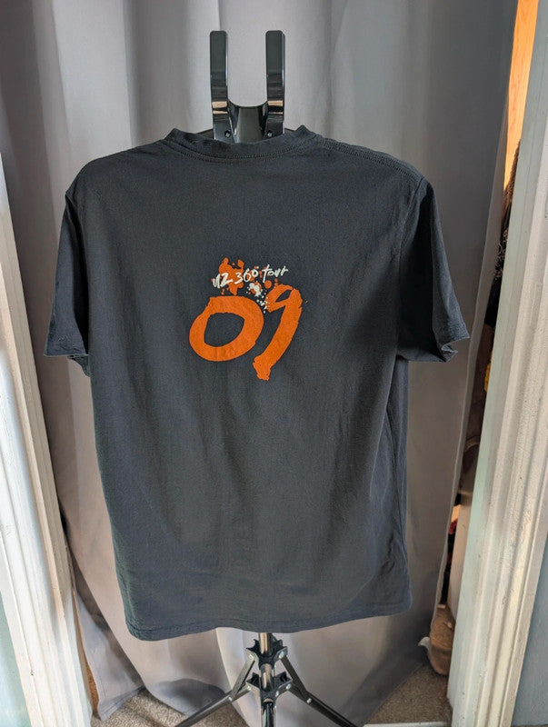 Official U2 Band T Shirt Vintage 2009 360 Tour Edun Live Black Graphic Print XXL