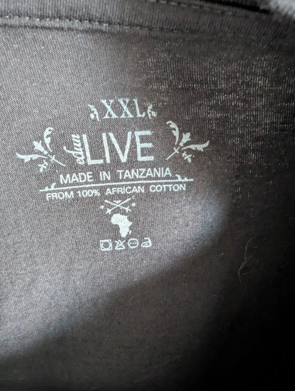 Official U2 Band T Shirt Vintage 2009 360 Tour Edun Live Black Graphic Print XXL