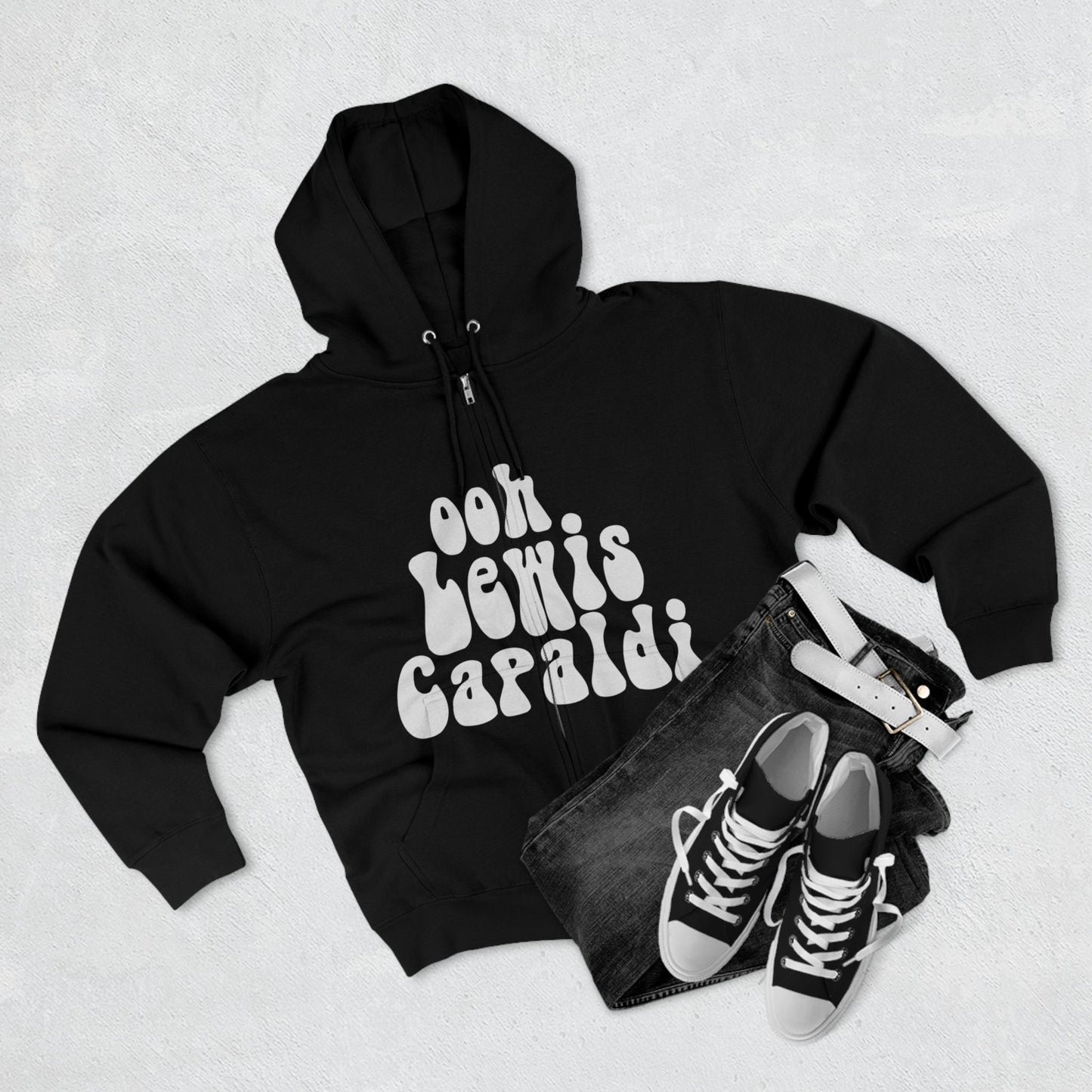 Lewis Capaldi Unisex Zip Hoodie - Ooh Lewis Capaldi