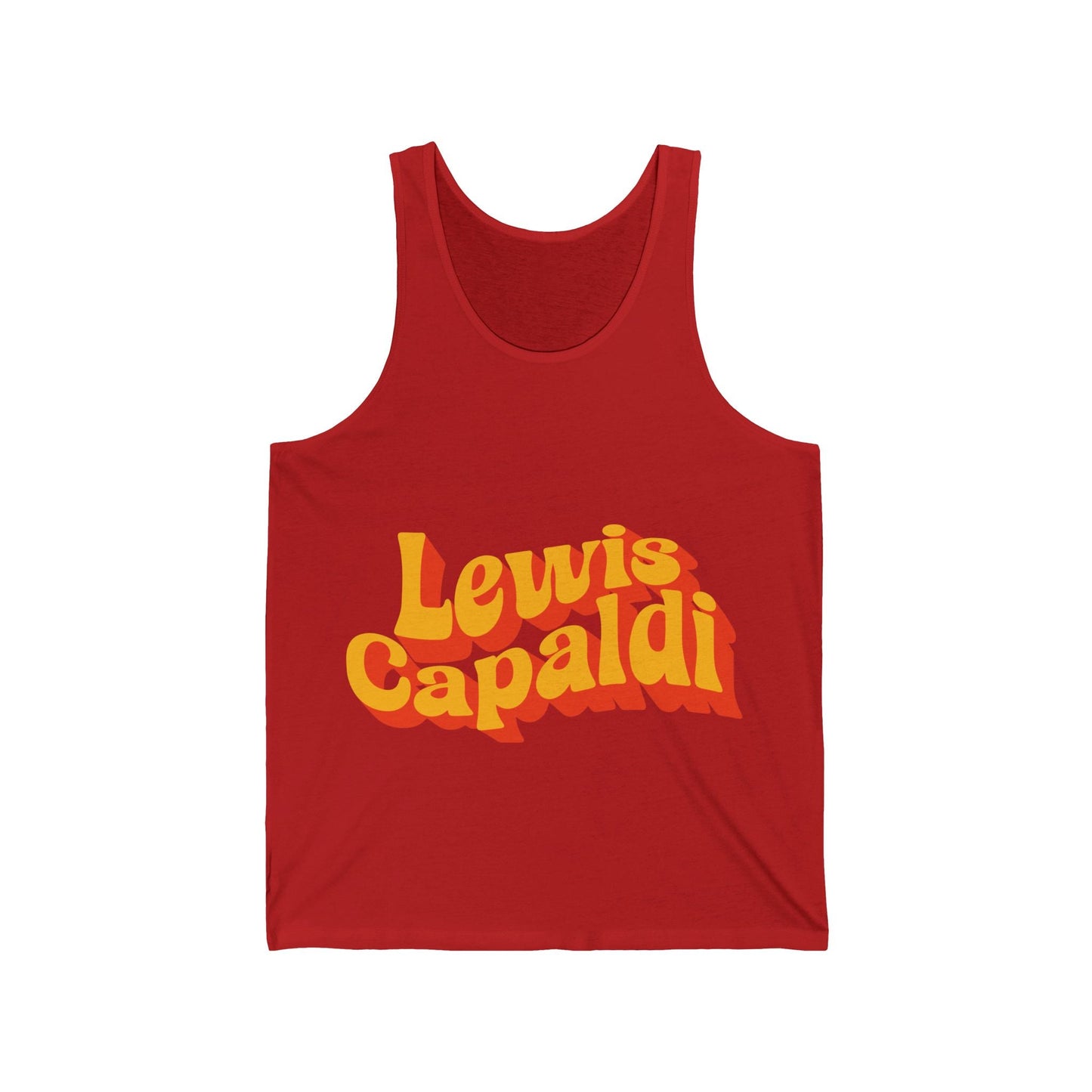 Lewis Capaldi Unisex Jersey Tank Top - Writing