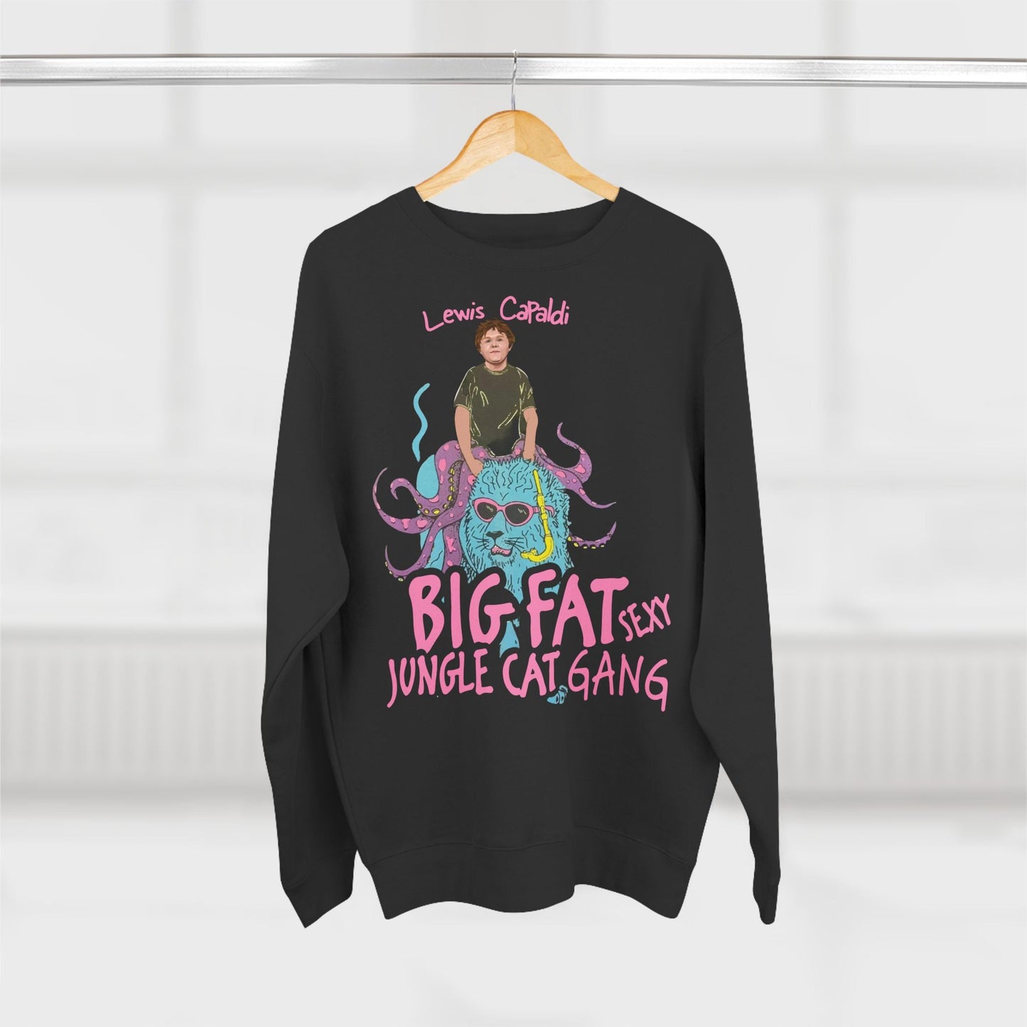 Lewis Capaldi Unisex Crewneck Sweatshirt - Big Fat Sexy Jungle Cats