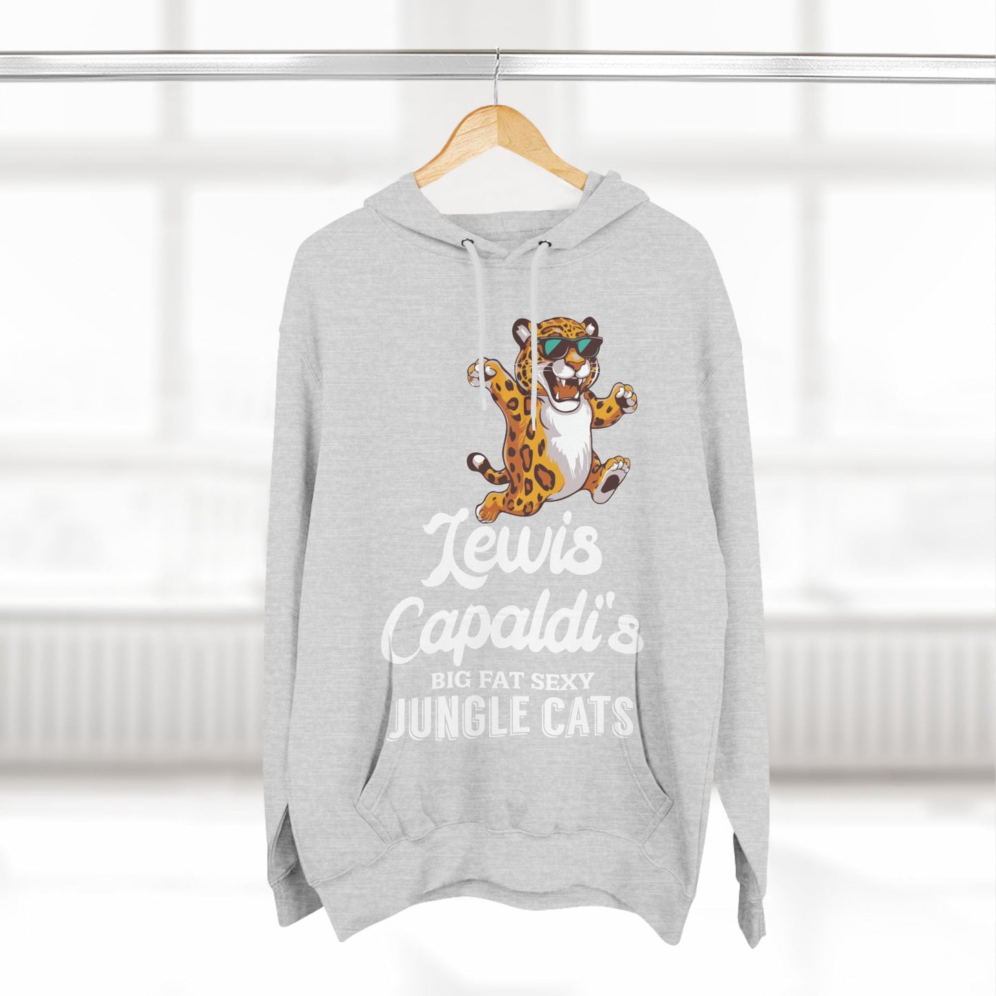 Lewis Capaldi Three-Panel Fleece Hoodie - Big Fat Sexy Jungle Cats - Hoodie