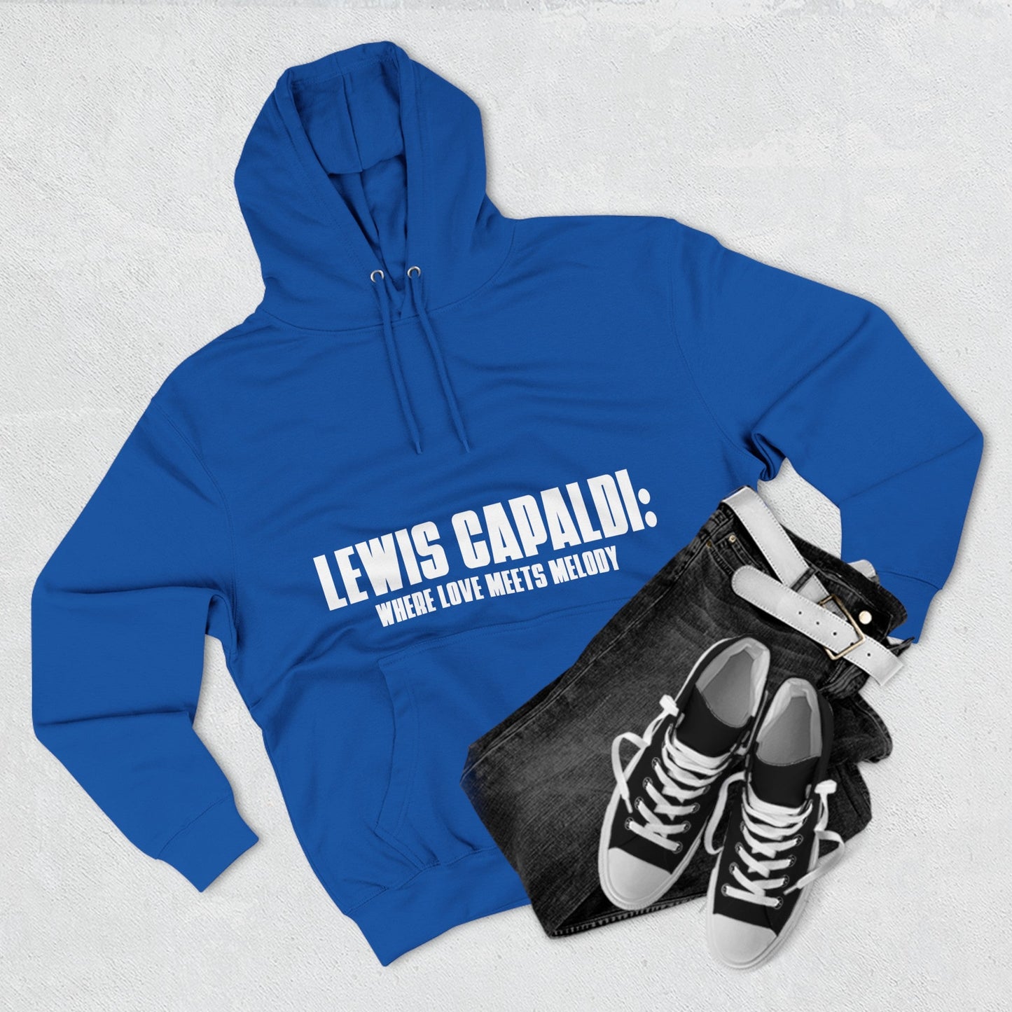 Lewis Capaldi Three-Panel Fleece Hoodie - When love meets melody