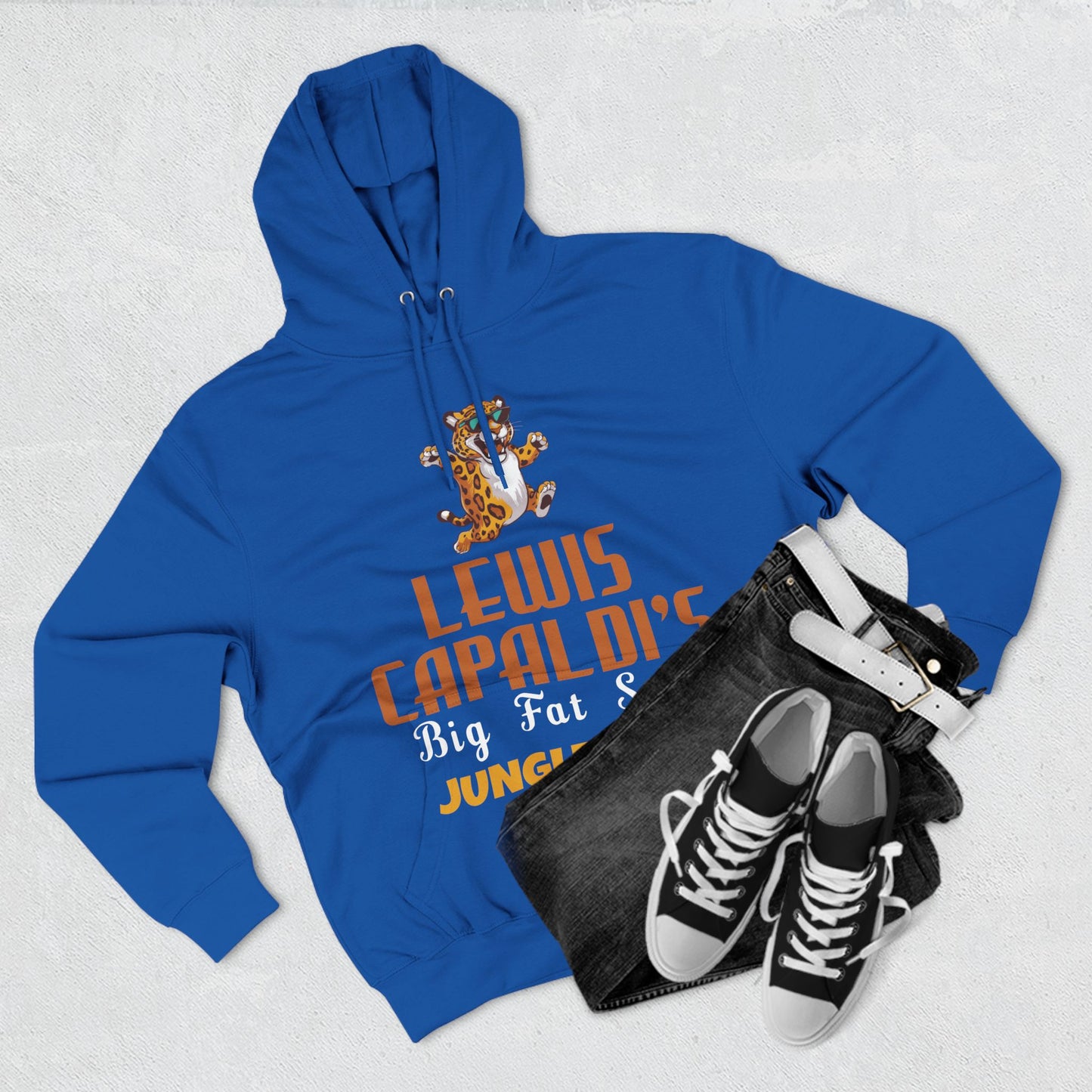 Lewis Capaldi Three-Panel Fleece Hoodie - Big Fat Sexy Jungle Cats