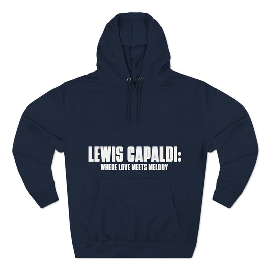 Lewis Capaldi Three-Panel Fleece Hoodie - When love meets melody