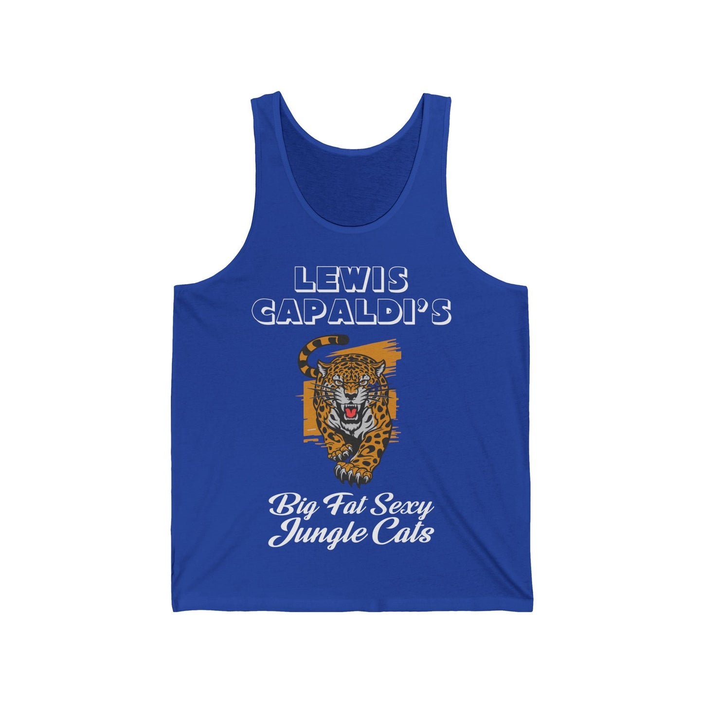 Lewis Capaldi Unisex Jersey Tank Top - Big Fat Sexy jungle cats