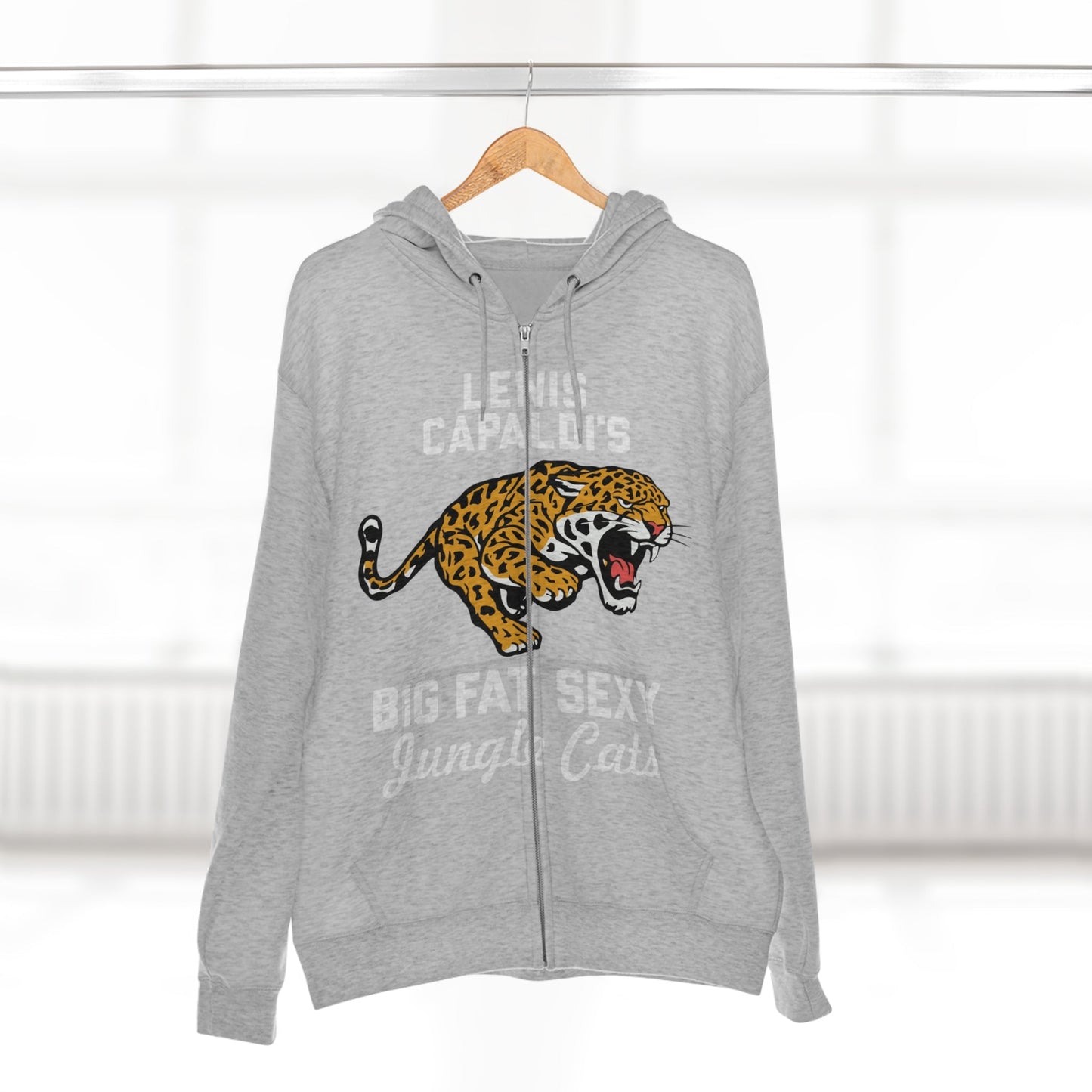 Lewis Capaldi Unisex Zip Hoodie - Big Fat Sexy Jungle Cats