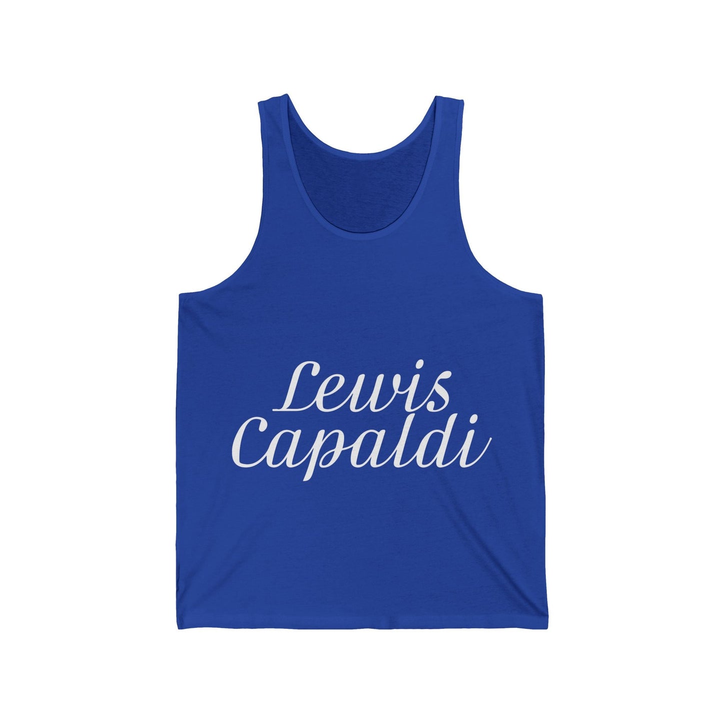 Lewis Capaldi Unisex Jersey Tank Top - Writing