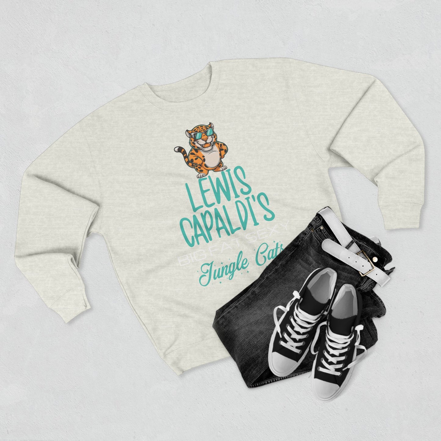 Lewis Capaldi Unisex Crewneck Sweatshirt - Big Fat Sexy Jungle Cats