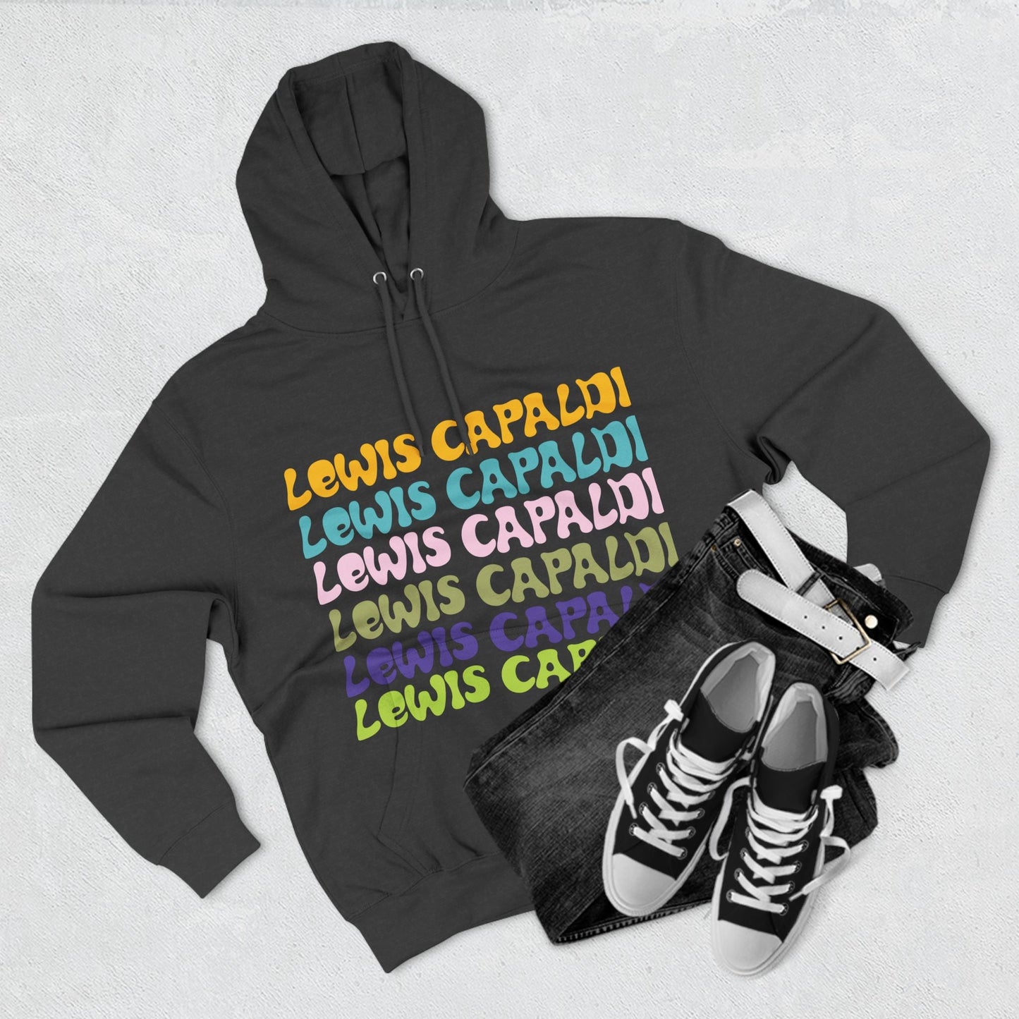 Lewis Capaldi Three-Panel Fleece Hoodie - Writing