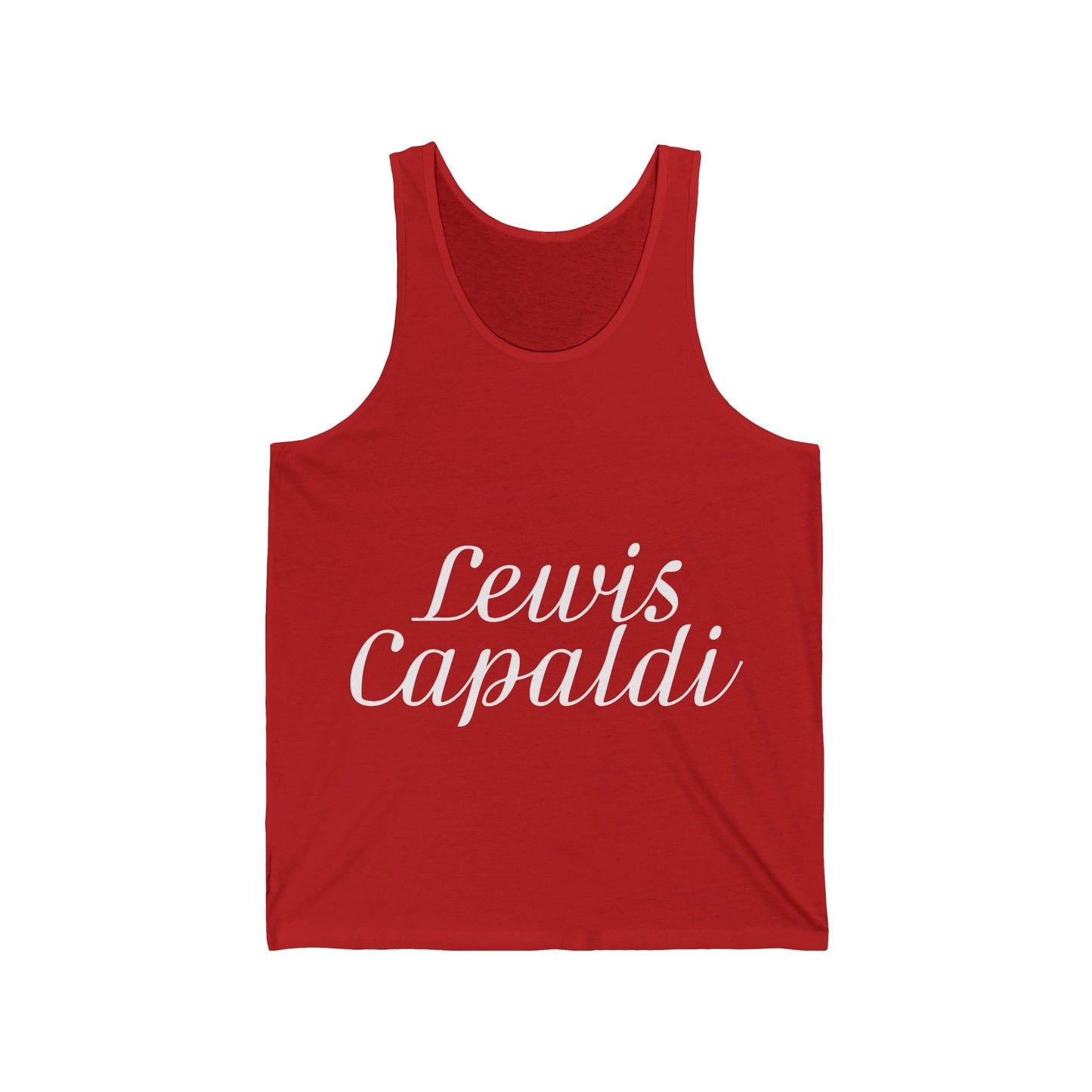 Lewis Capaldi Unisex Jersey Tank Top - Writing