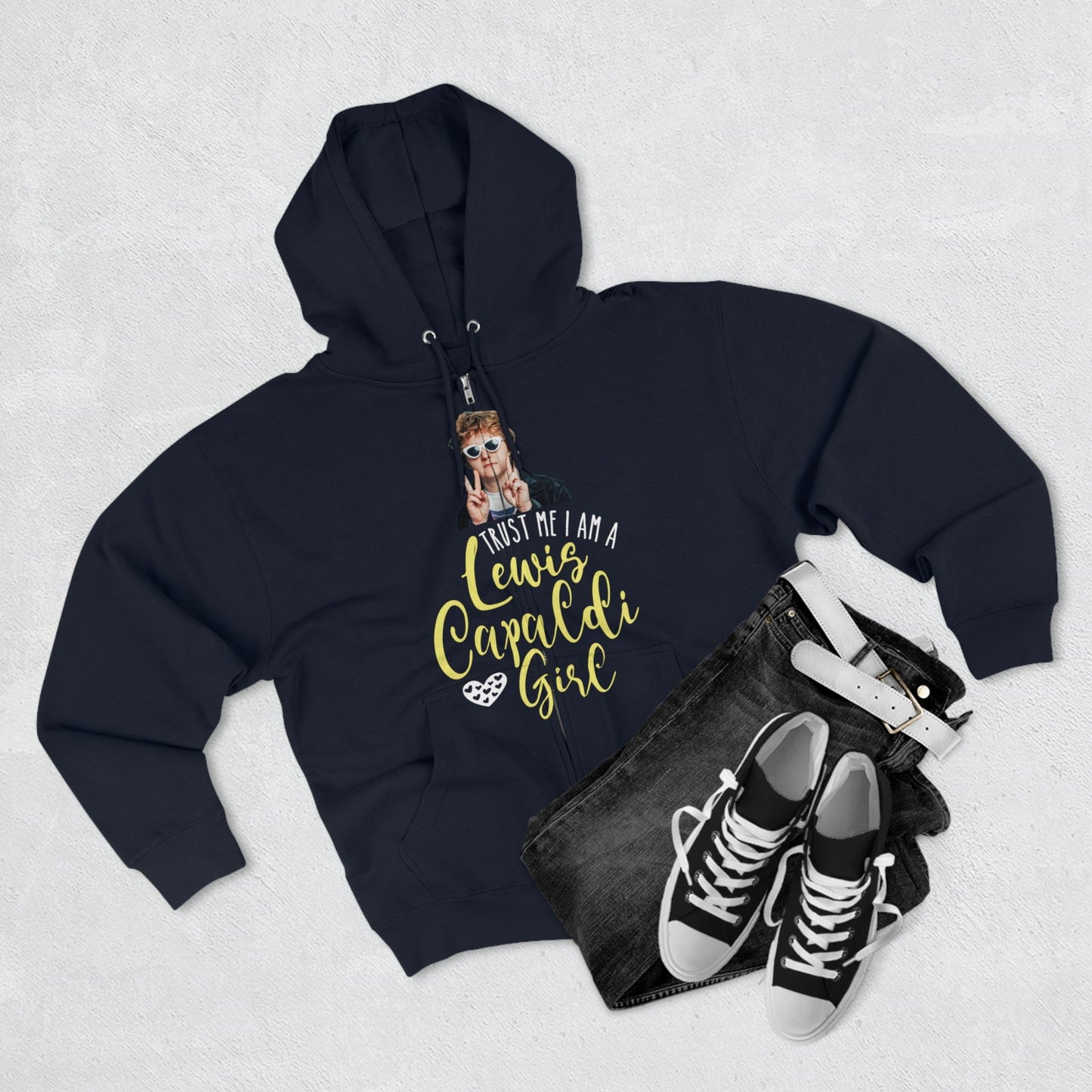 Lewis Capaldi Unisex Zip Hoodie - Trust me I am a Lewis Capaldi Girl