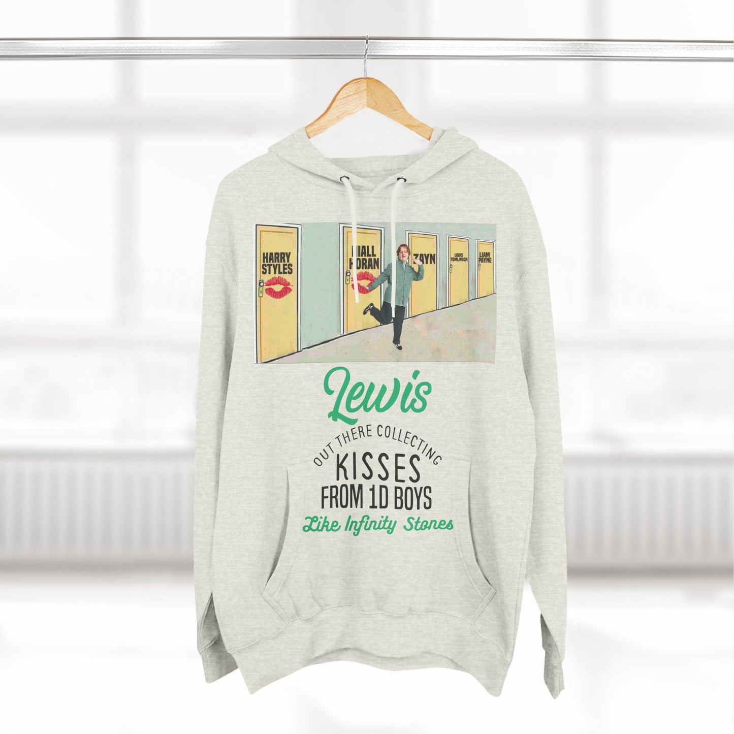 Lewis Capaldi Three-Panel Fleece Hoodie - Lewis out there collecting kisses from 1D boys