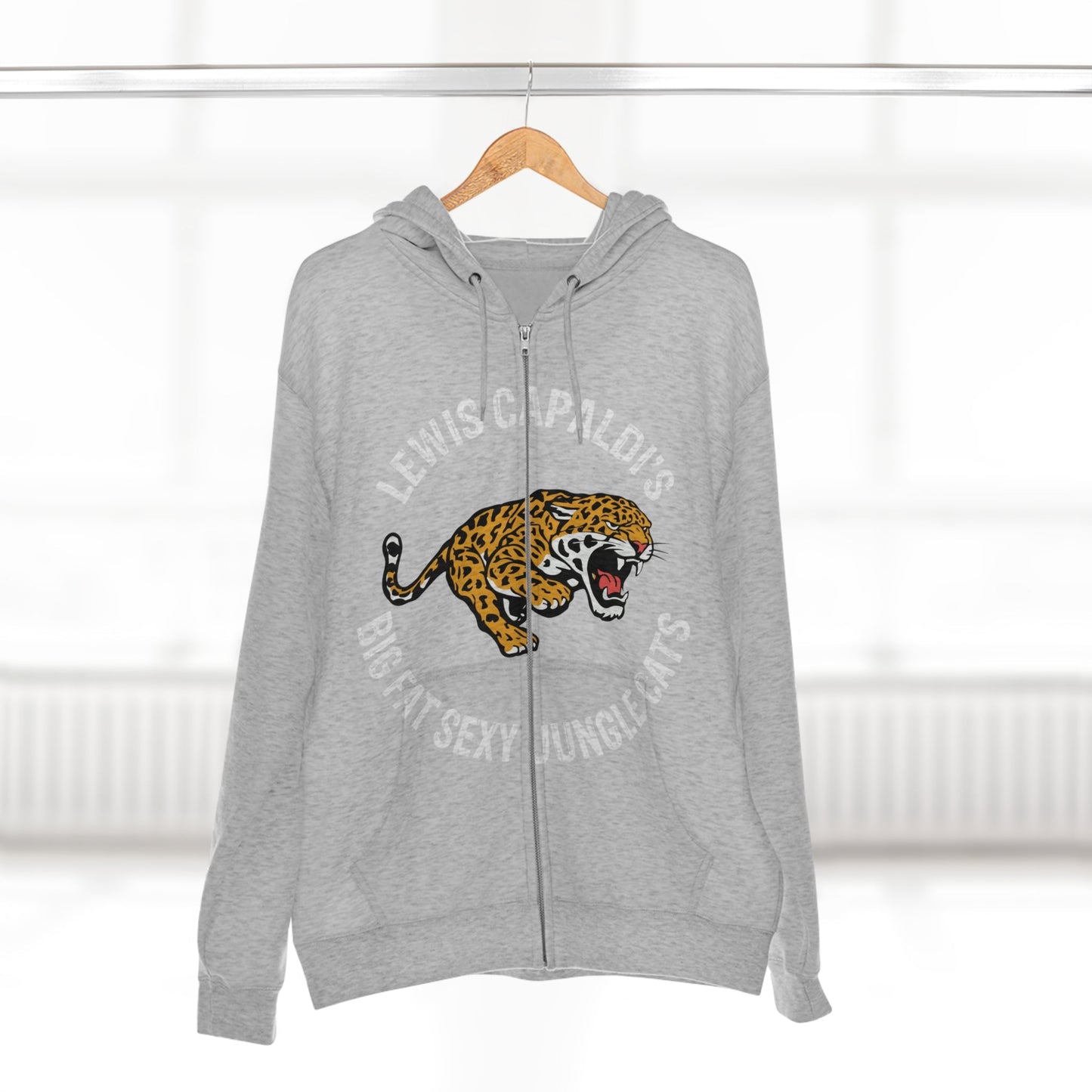 Lewis Capaldi Unisex Zip Hoodie - Big Fat Sexy Jungle Cats