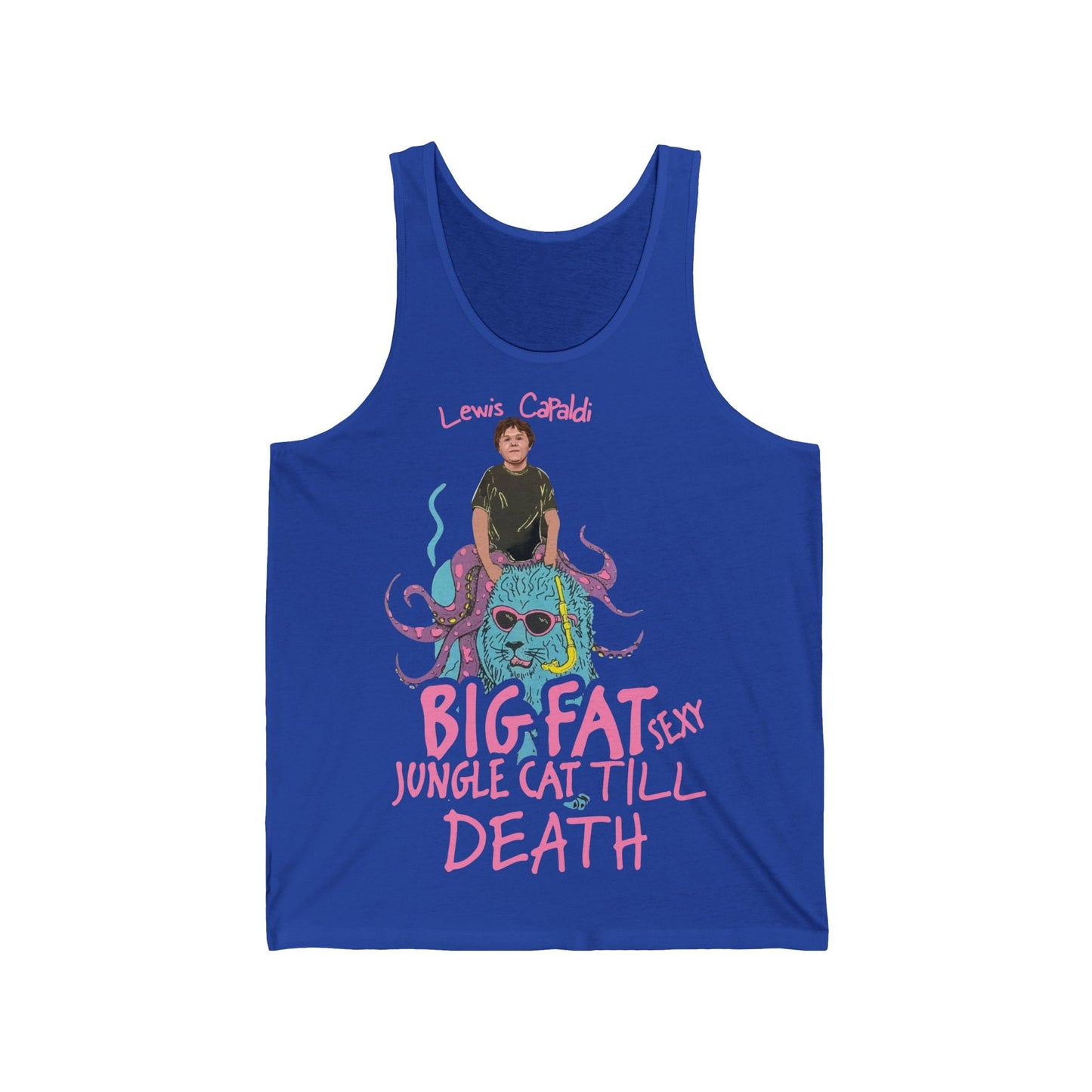 Lewis Capaldi Unisex Jersey Tank Top - Big Fat Sexy jungle cats