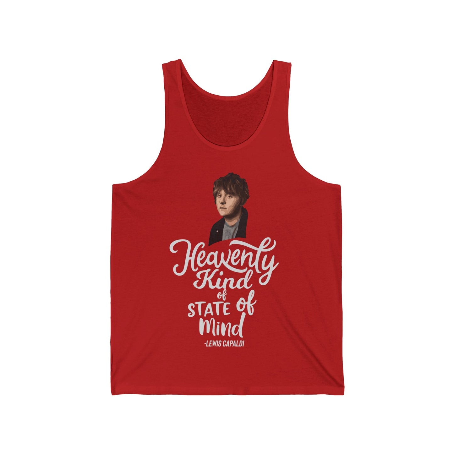 Lewis Capaldi Unisex Jersey Tank Top - Heavenly kind of state of mind