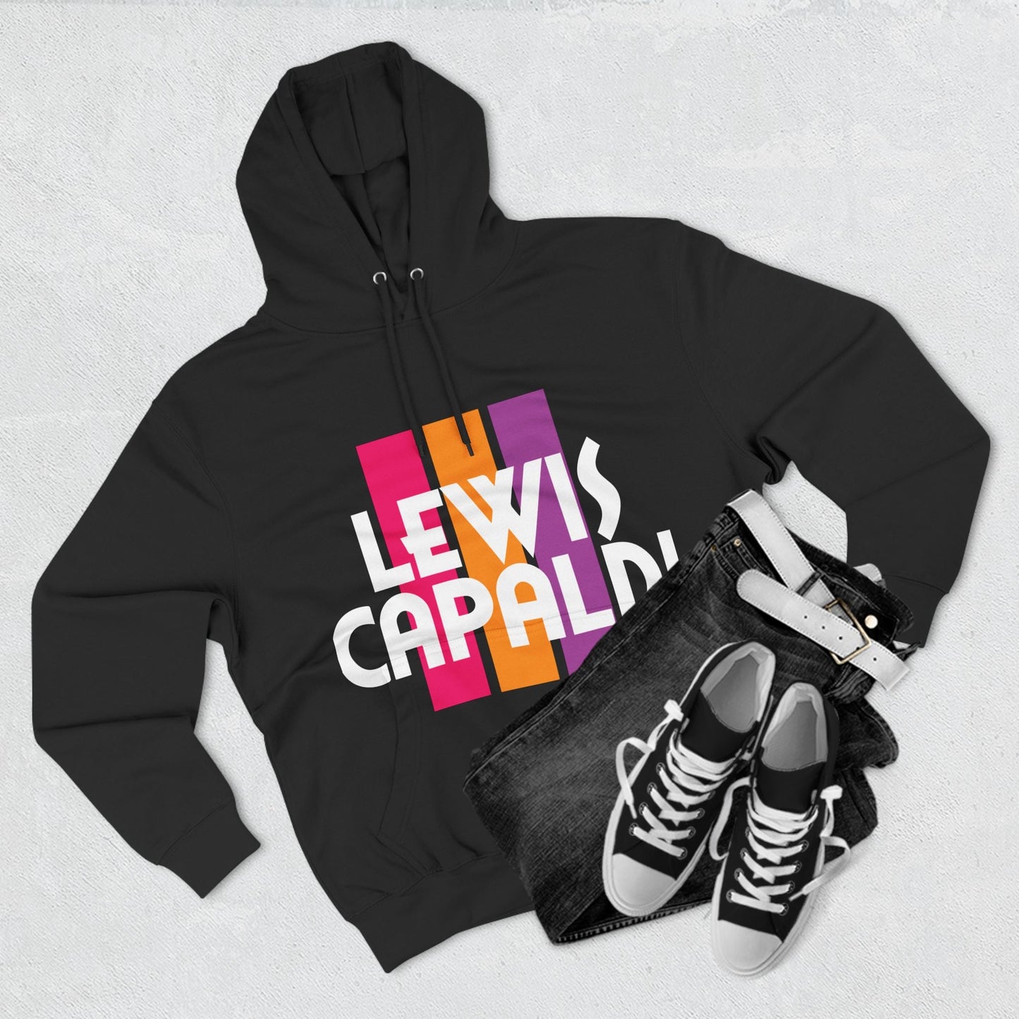 Lewis Capaldi Three-Panel Fleece Hoodie - Writing