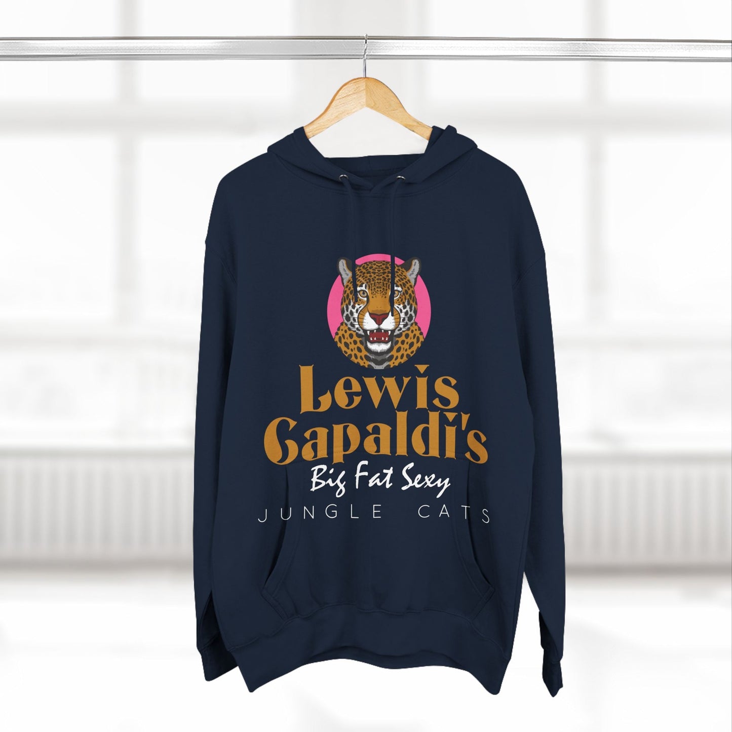 Lewis Capaldi Three-Panel Fleece Hoodie - Big Fat Sexy Jungle Cats - Hoodie