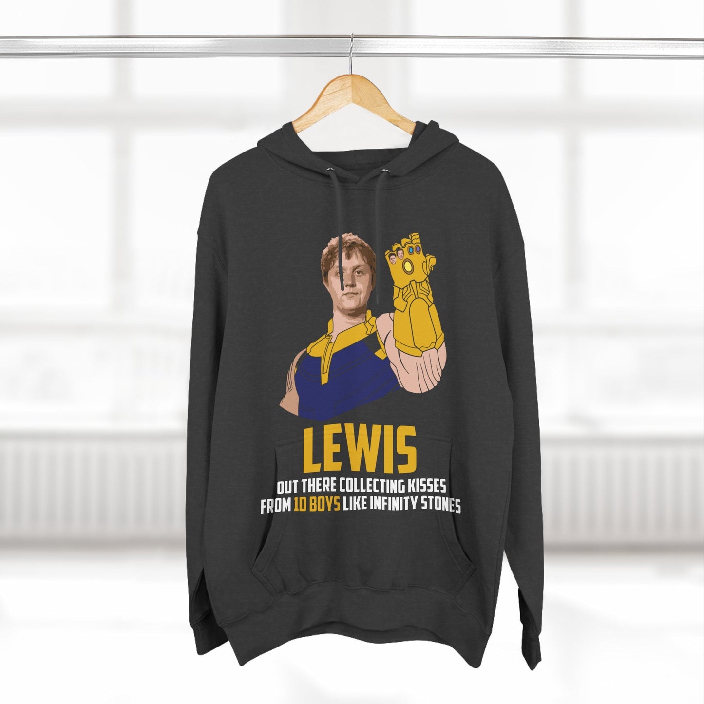 Lewis Capaldi Three-Panel Fleece Hoodie - Lewis out there collecting kisses from 1D boys