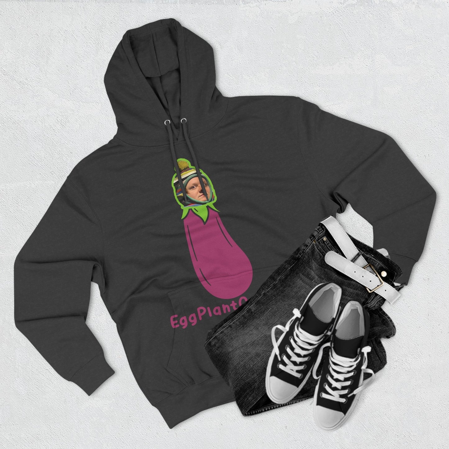 Lewis Capaldi Three-Panel Fleece Hoodie - Egg Plant Capaldi