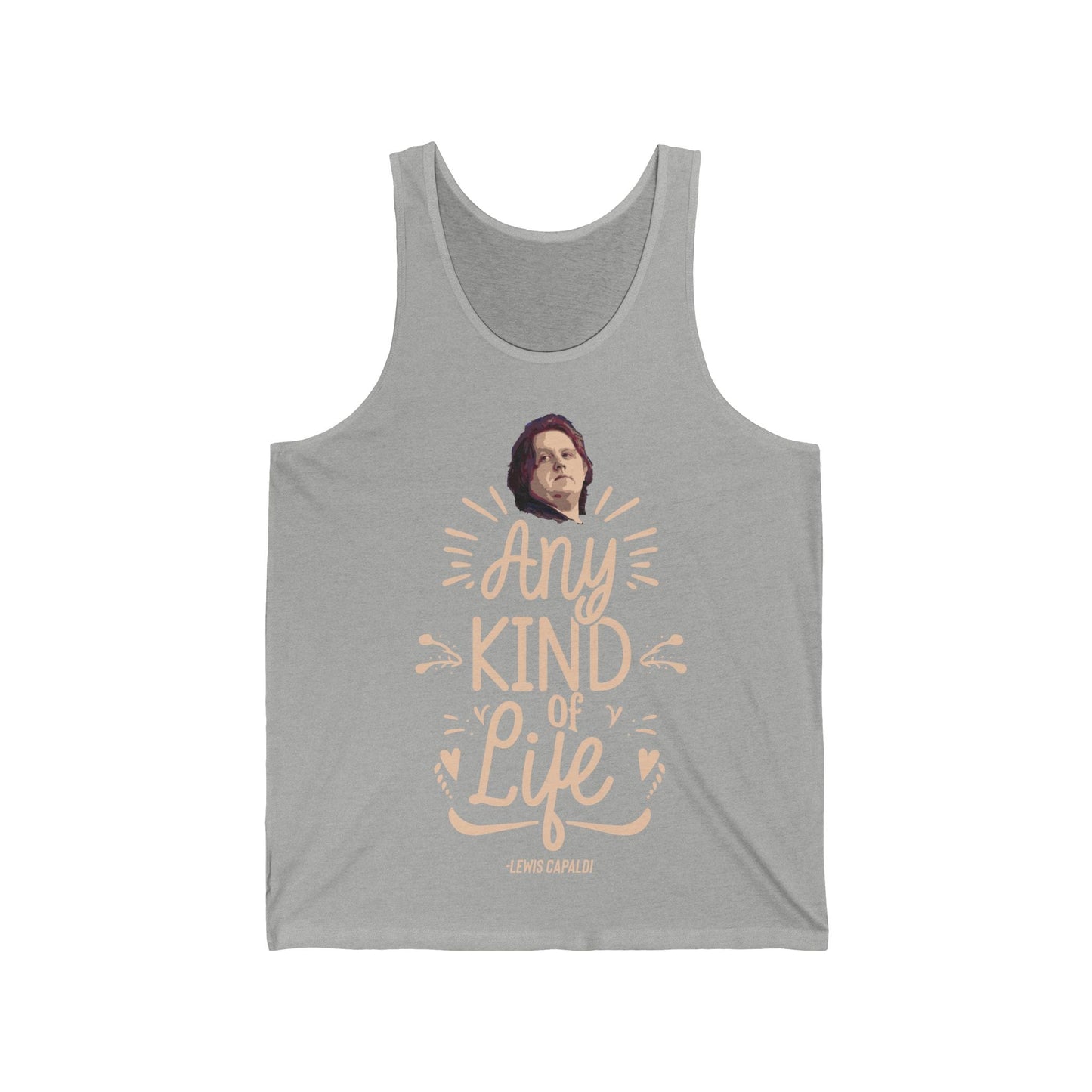 Lewis Capaldi Unisex Jersey Tank Top - Any kind of life