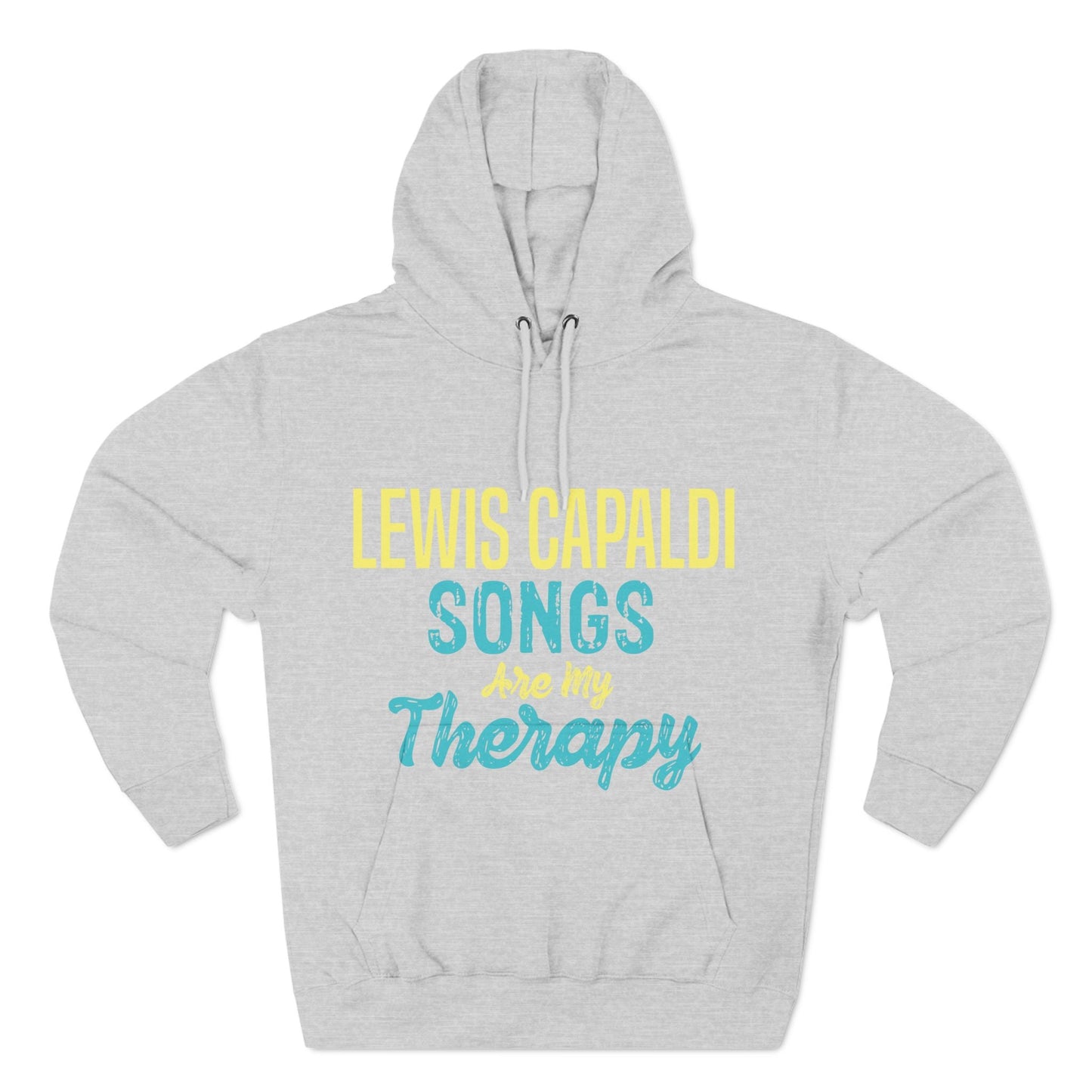 Lewis Capaldi Three-Panel Fleece Hoodie - Lewis Capaldi songs are my therapy