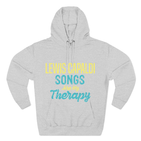 Lewis Capaldi Three-Panel Fleece Hoodie - Lewis Capaldi songs are my therapy