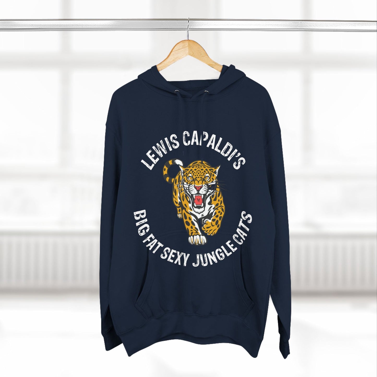 Lewis Capaldi Three-Panel Fleece Hoodie - Big Fat Sexy Jungle Cats