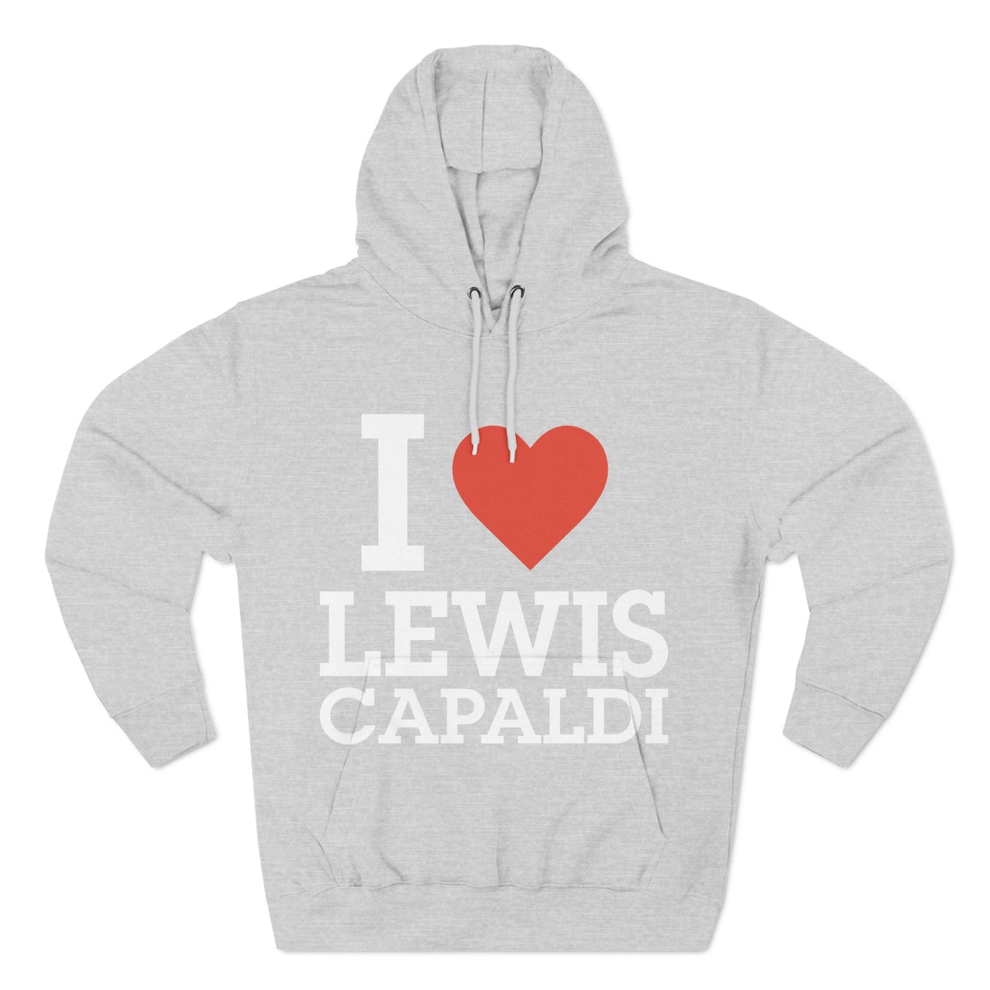 Lewis Capaldi Three-Panel Fleece Hoodie - I love Lewis Capaldi