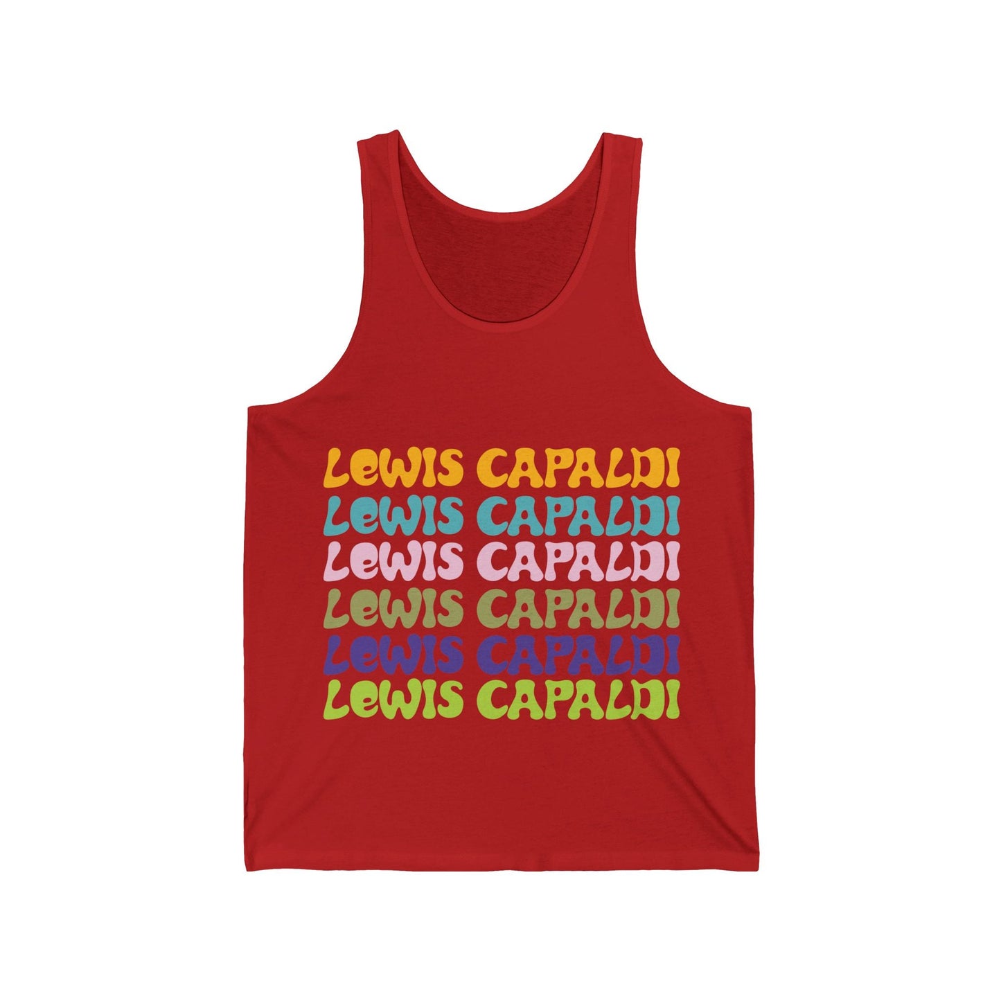 Lewis Capaldi Unisex Jersey Tank Top - Writing