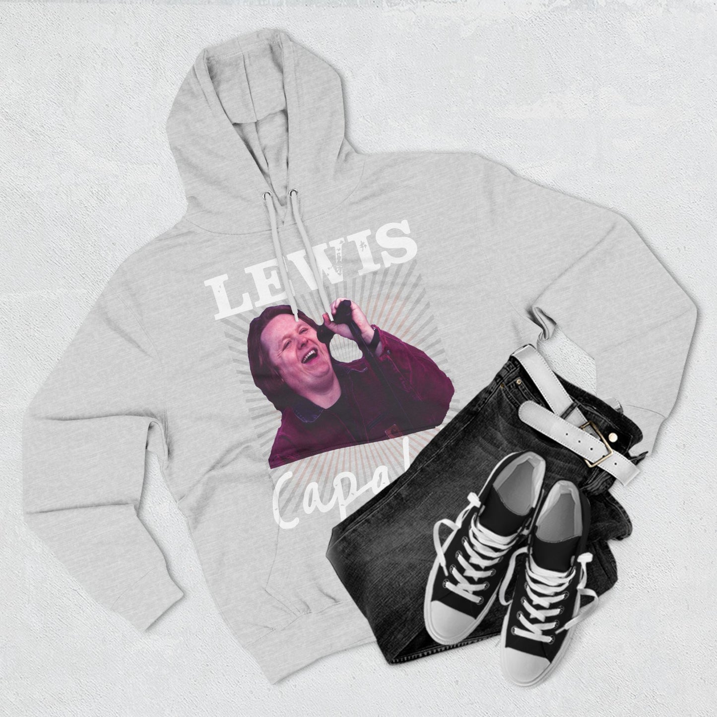 Lewis Capaldi Three-Panel Fleece Hoodie - Graphic