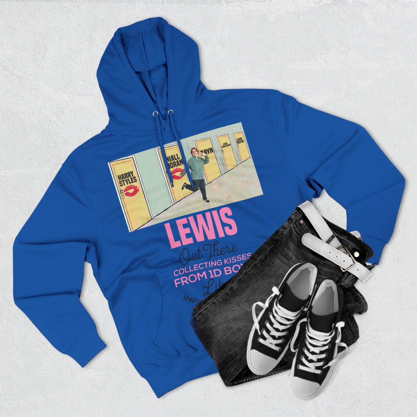 Lewis Capaldi Three-Panel Fleece Hoodie - Lewis out there collecting kisses from 1D boys