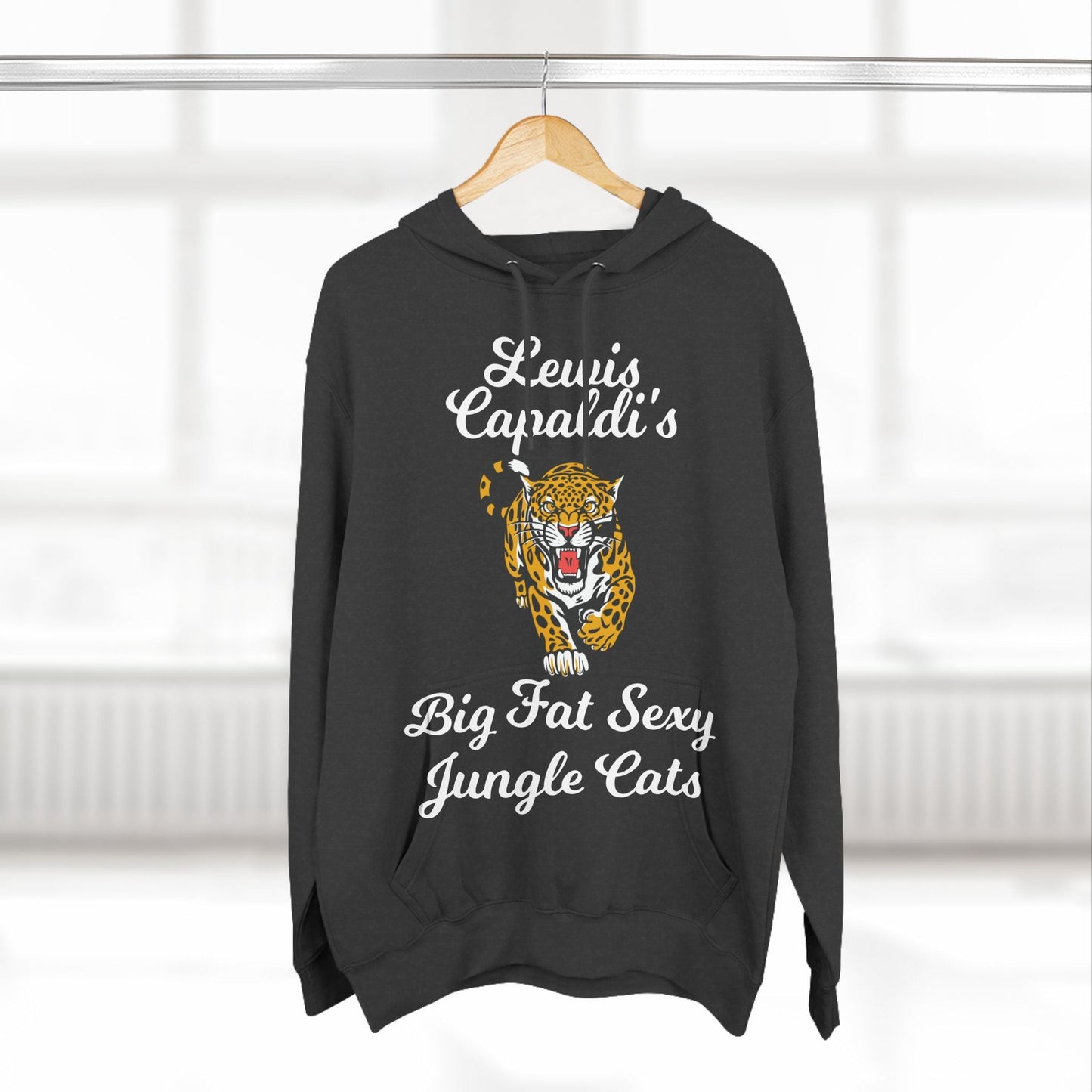 Lewis Capaldi Three-Panel Fleece Hoodie - Big Fat Sexy Jungle Cats