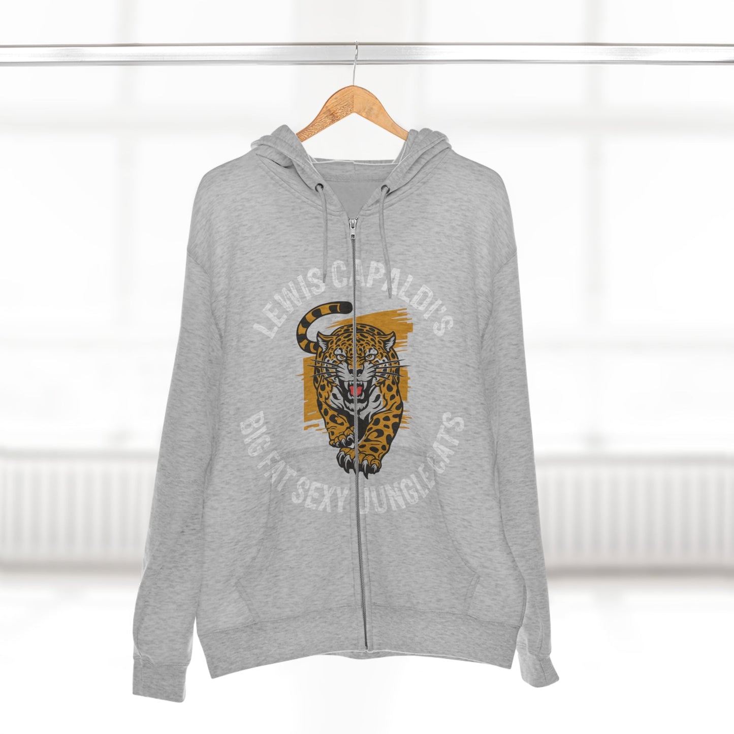 Lewis Capaldi Unisex Zip Hoodie - Big Fat Sexy Jungle Cats