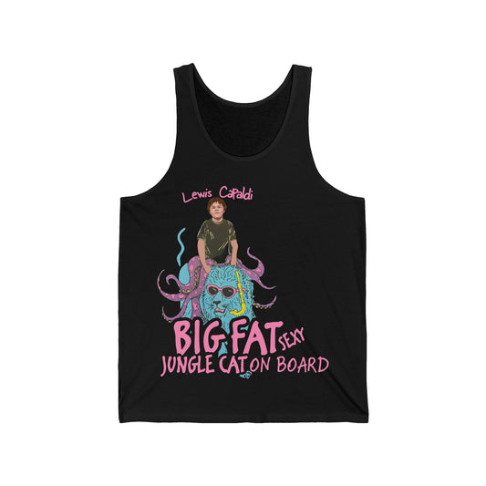 Lewis Capaldi Unisex Jersey Tank Top  - Big Fat Sexy jungle cats