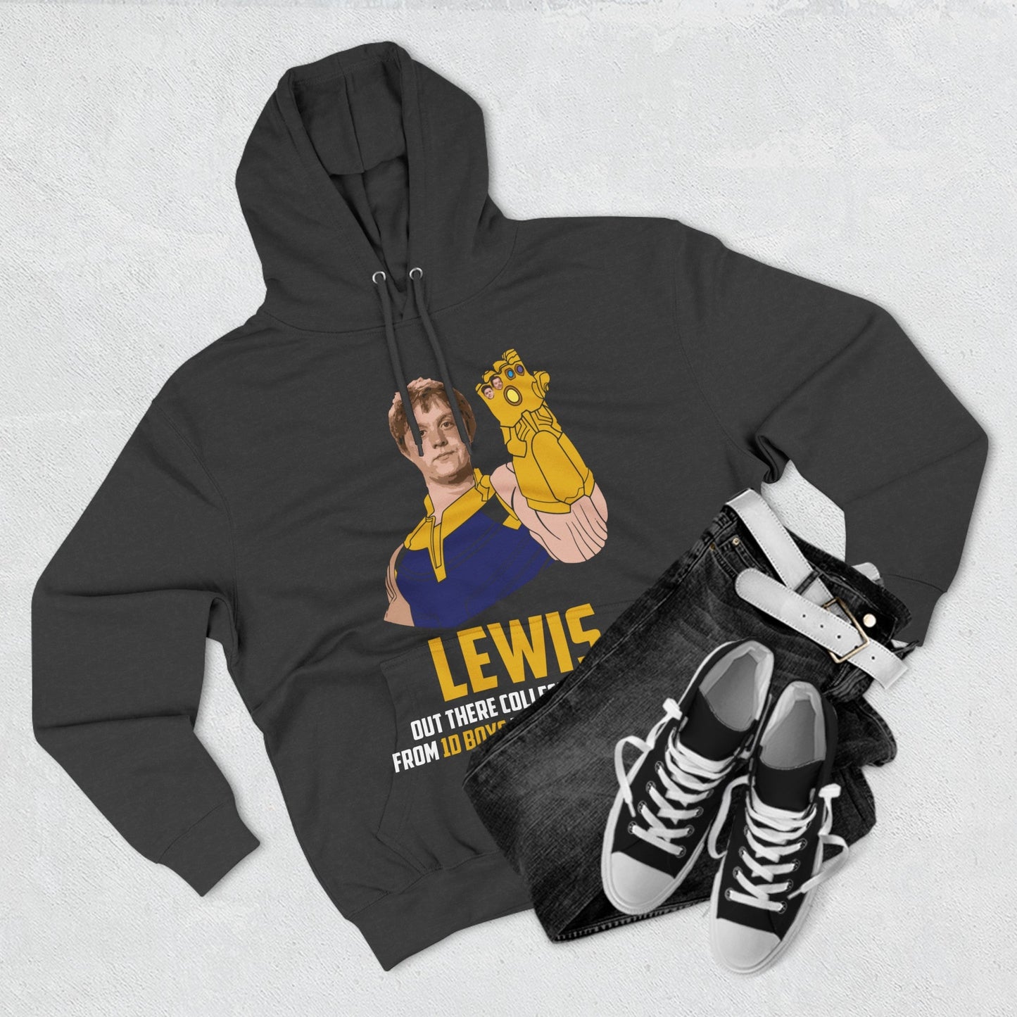 Lewis Capaldi Three-Panel Fleece Hoodie - Lewis out there collecting kisses from 1D boys