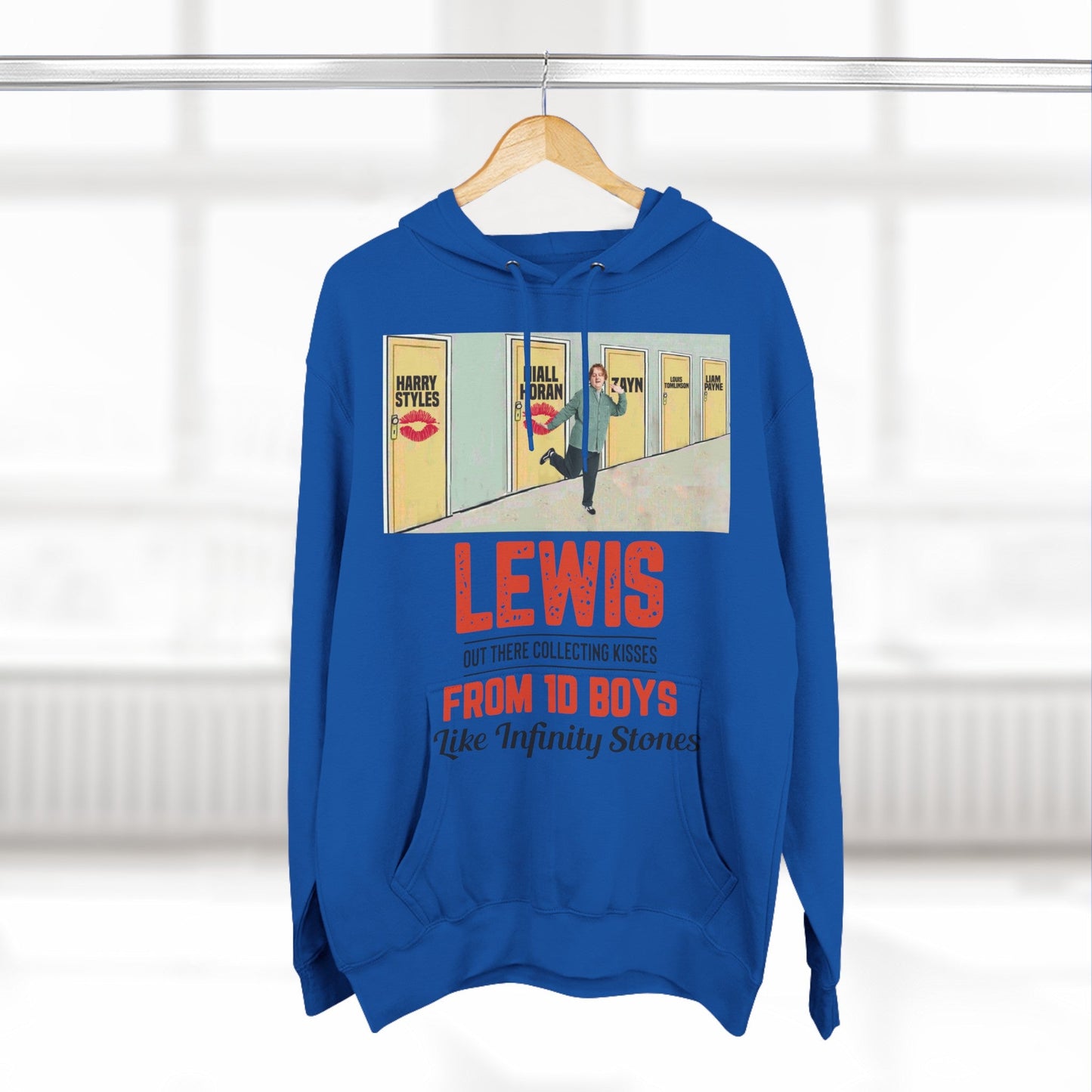 Lewis Capaldi Three-Panel Fleece Hoodie - Lewis out there collecting kisses from 1D boys