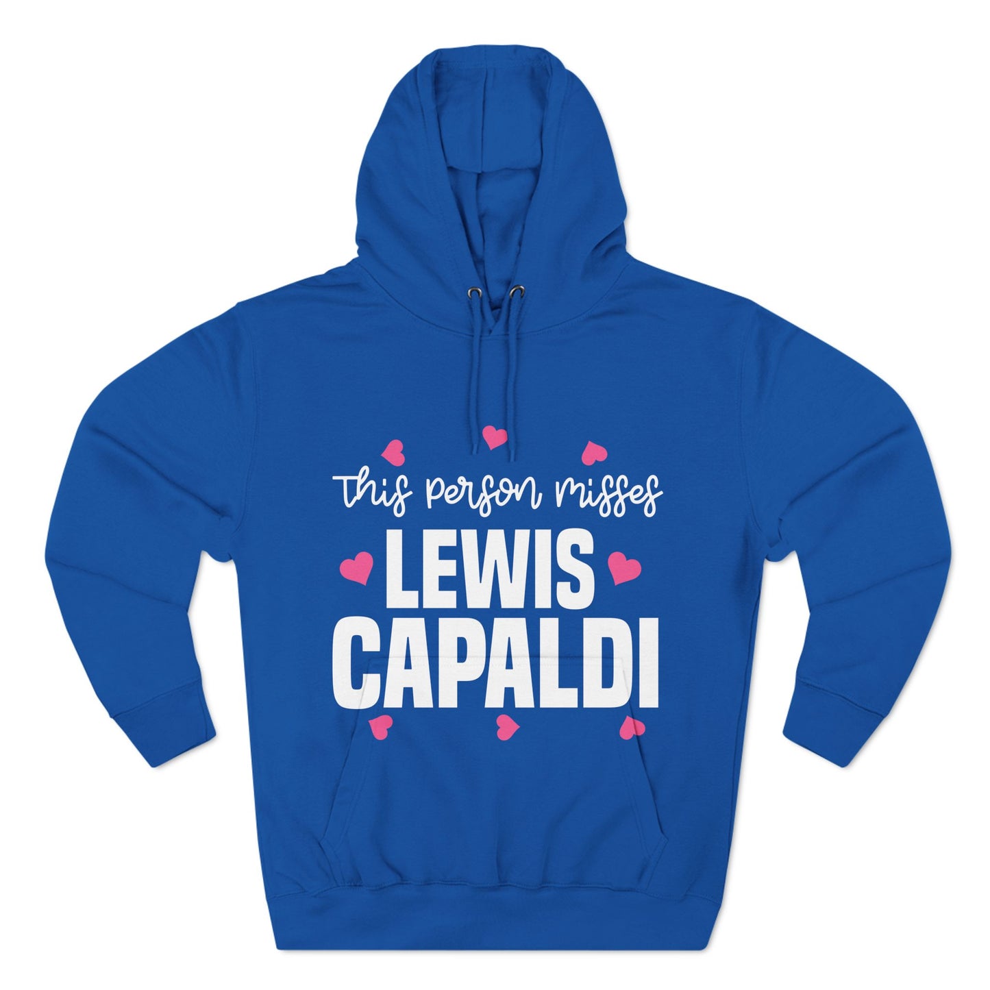 Lewis Capaldi Three-Panel Fleece Hoodie - This Person Misses Lewis Capaldi